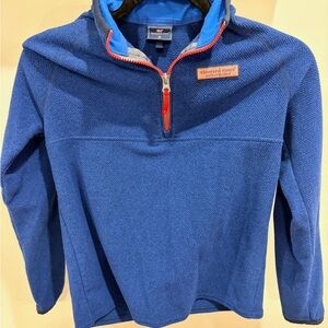 Youth M Vineyard Vines Blue Half-Zip Pullover